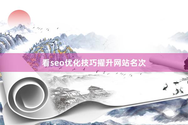 看seo优化技巧擢升网站名次